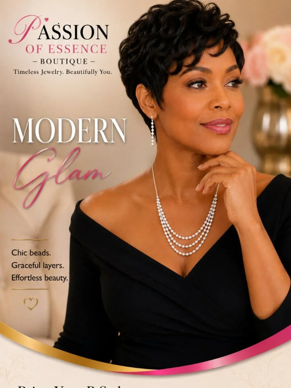 Silver Radiance Triple-Strand Necklace & Earring Set